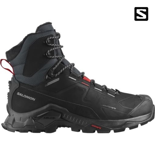 Botas de Inverno Salomon Quest Inverno Thinsulate Climasalomon Impermeáveis Masculino Pretas | PT P42867